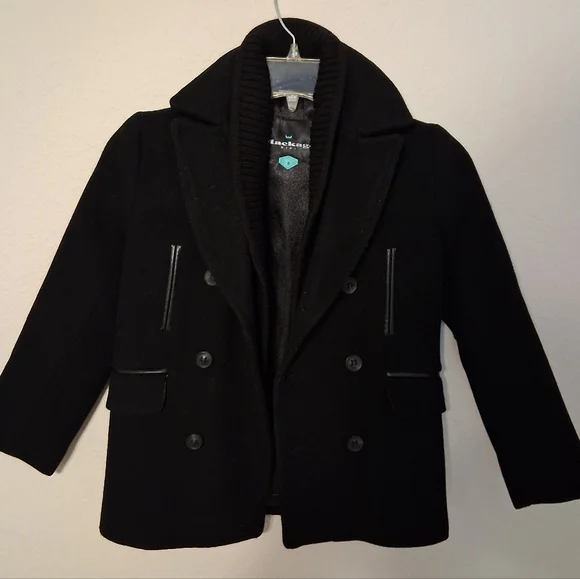 Authentic NWOT MACKAGE Kids Unisex Wool Coat / Peacoat Size 8 - Picture 1 of 9